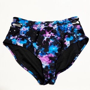 NEW Hot Topic Galaxy Side Strap High Waist Bikini Bottoms